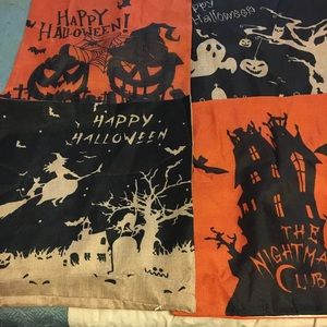 4 Halloween pillow cases with zipper closure